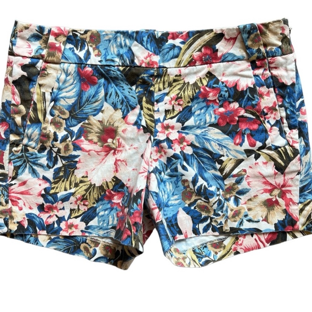 J CREW TAILORED SHORTS IN POLISHED COTTON EUC